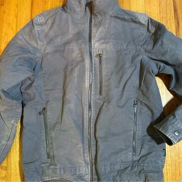 Kuhl Vintage Patina Dyed Zip Up Work Outdoors Canvas Jacket Mens Size S Gray - Picture 4 of 14